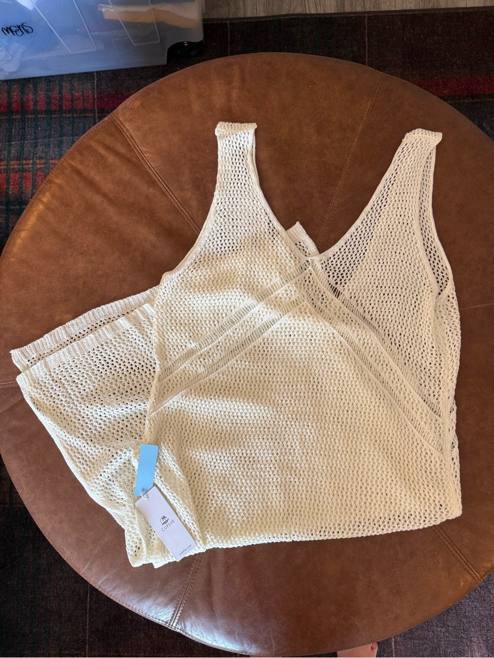 Women’s NWT Crochet V-Neck Swim Cover-Up Dress - Picture 9 of 9